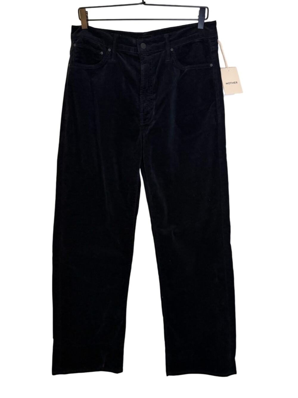 MOTHER Denim The Dodger High Rise Corduroys in Hopscotch NWT 33 Black